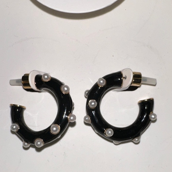 Kate Spade Black Hoop Earrings - Picture 5 of 5